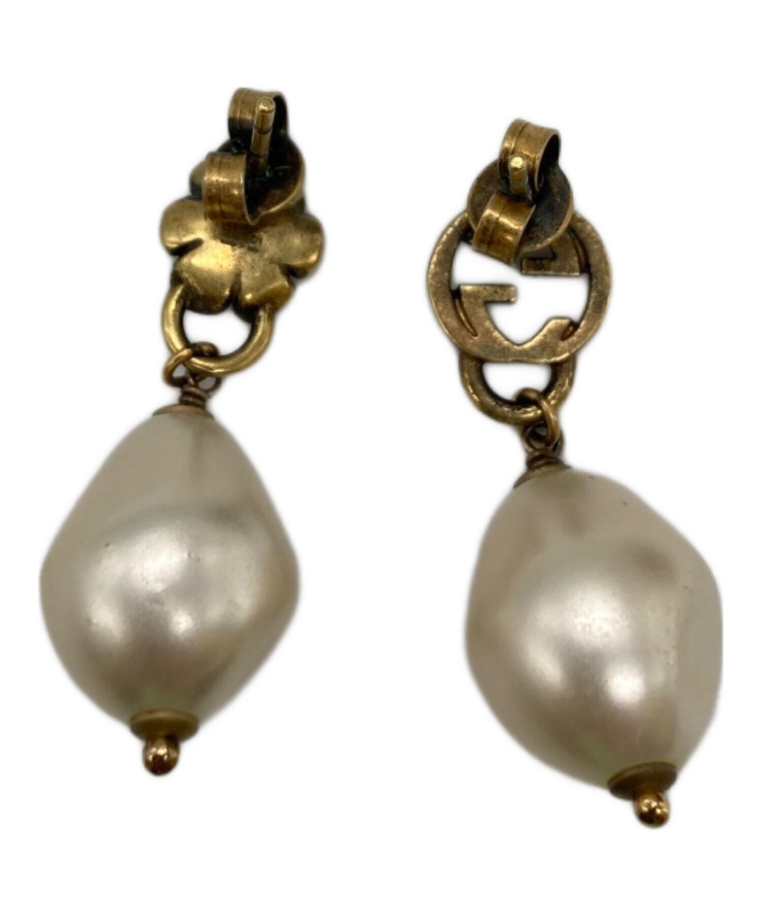 中古・古着通販】GUCCI (グッチ) インターロッキングG パールピアス