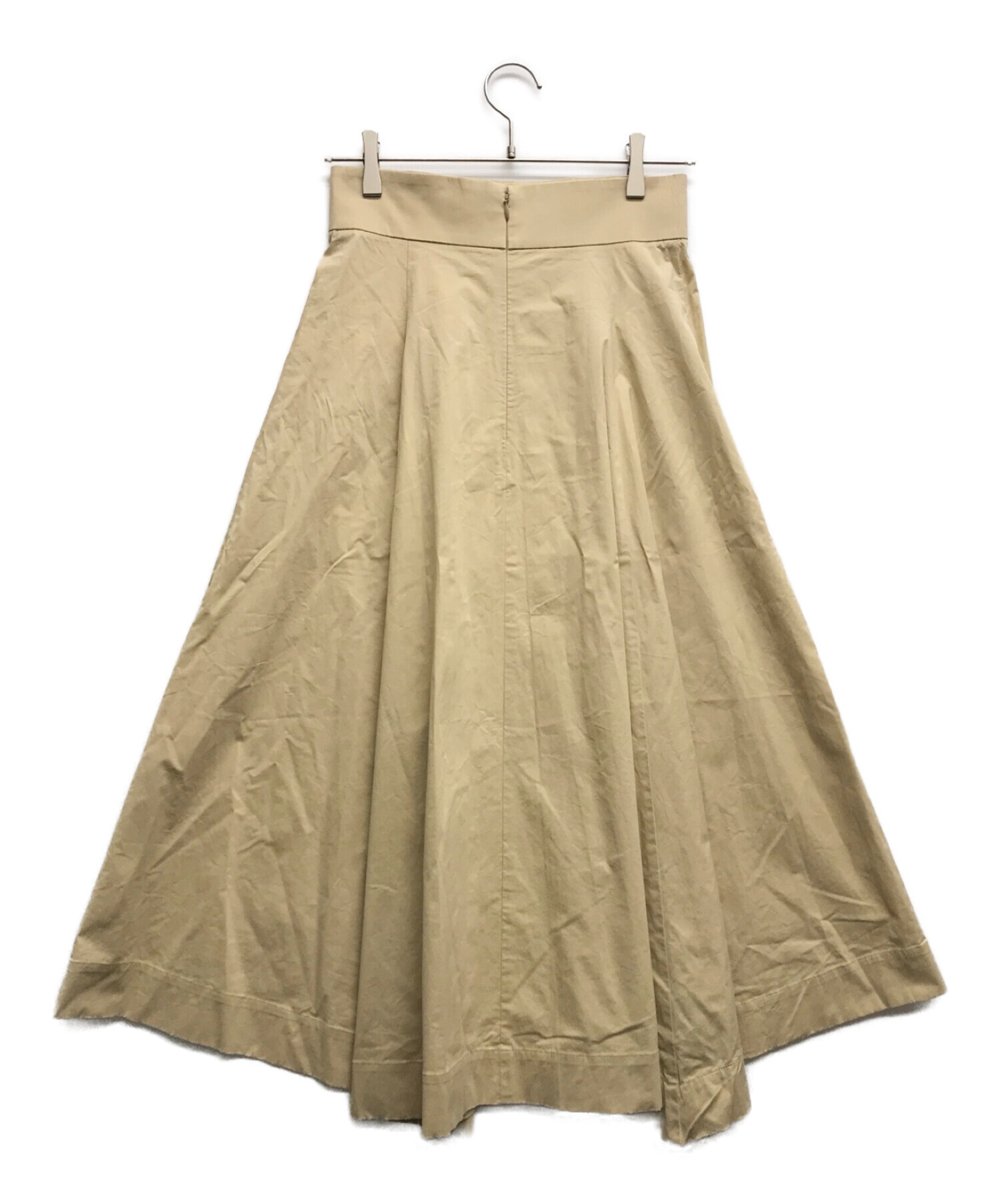 中古・古着通販】ebure (エブール) ロングフレアスカート ベージュ