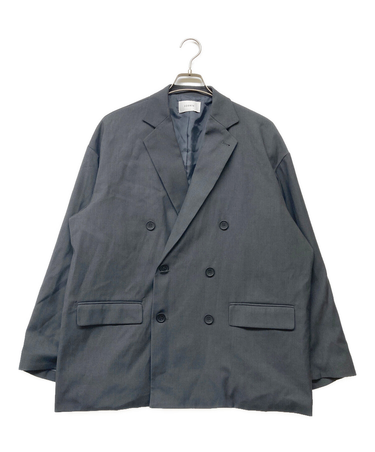 中古・古着通販】soerte (ソエルテ) Oversized double-breasted jacket