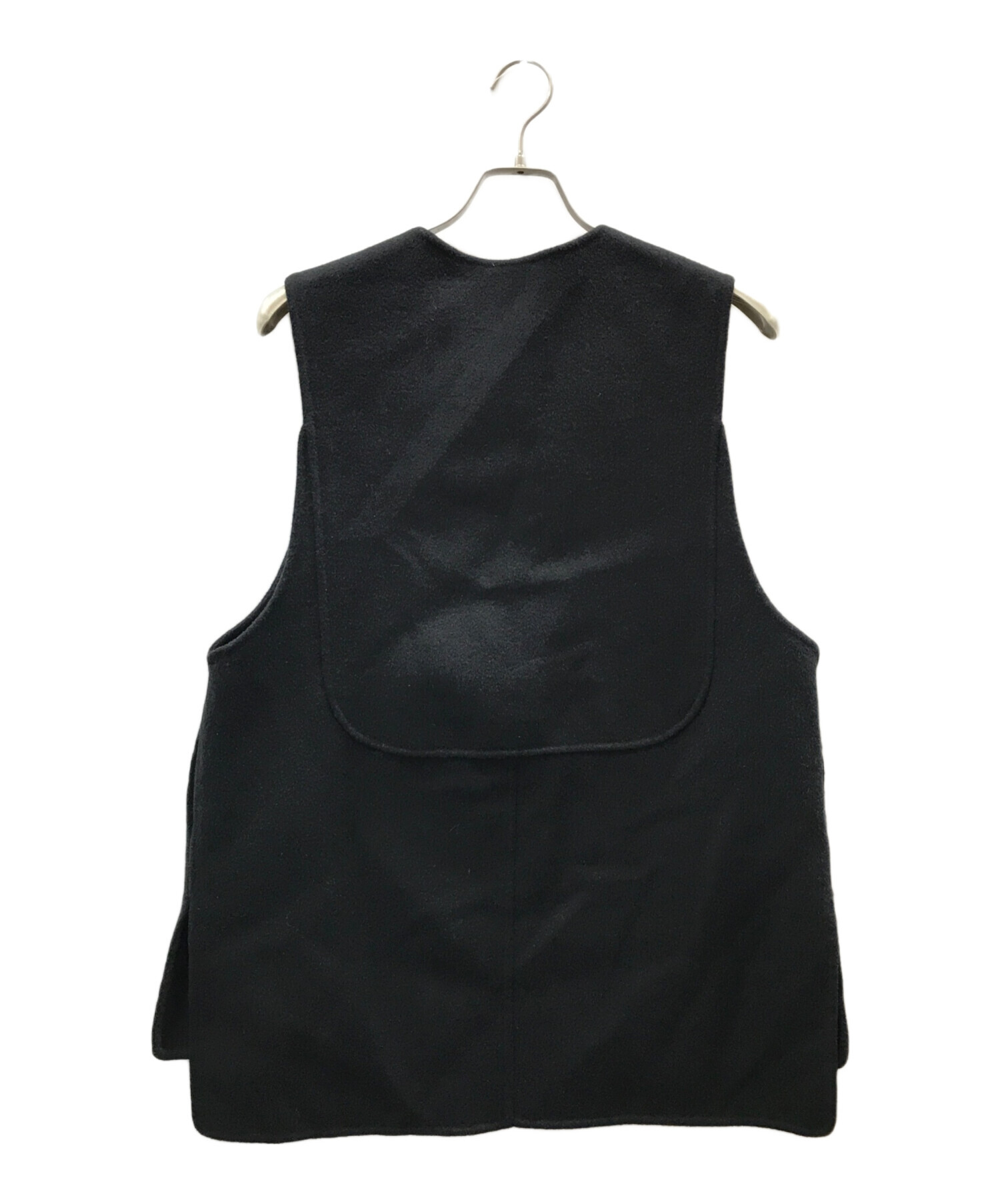 中古・古着通販】machatt (マチャット) リバーウールベスト ブラック