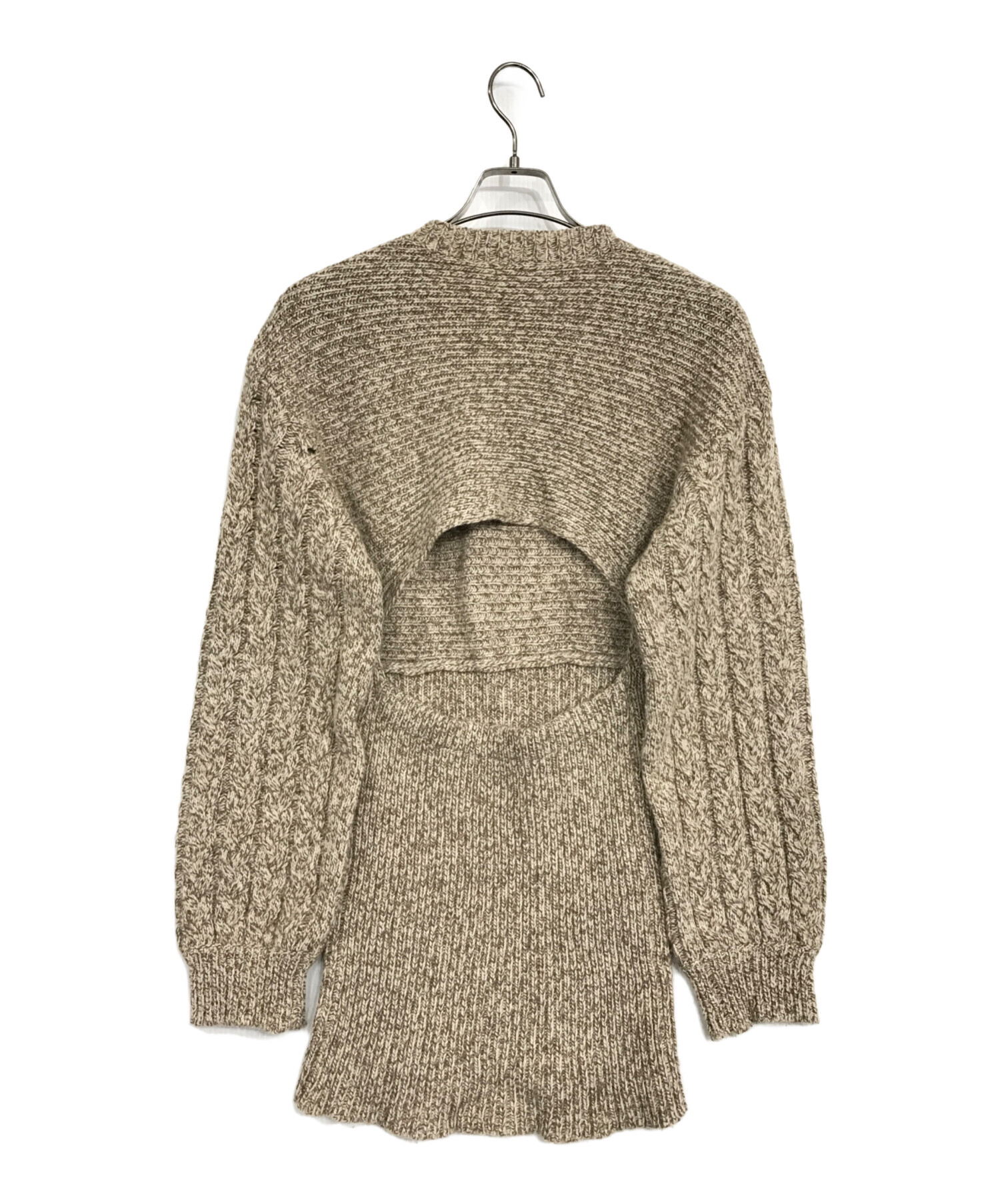 中古・古着通販】ROSARYMOON (ロザリームーン) Melange Knit Tunic