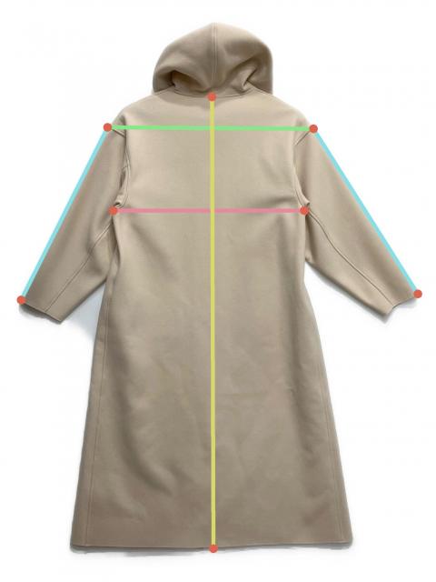 中古・古着通販】HYKE (ハイク) MELTON HOODED WORK COAT/メルトン