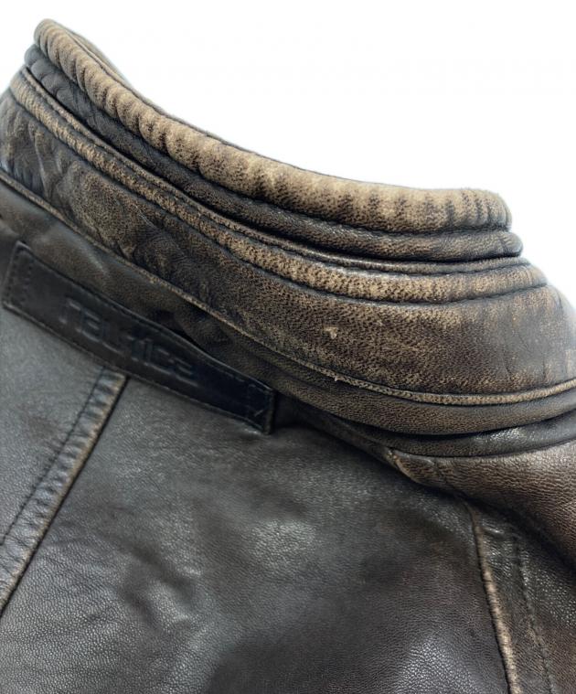 中古・古着通販】NAUTICA (ノーティカ) レザージャケット ブラウン