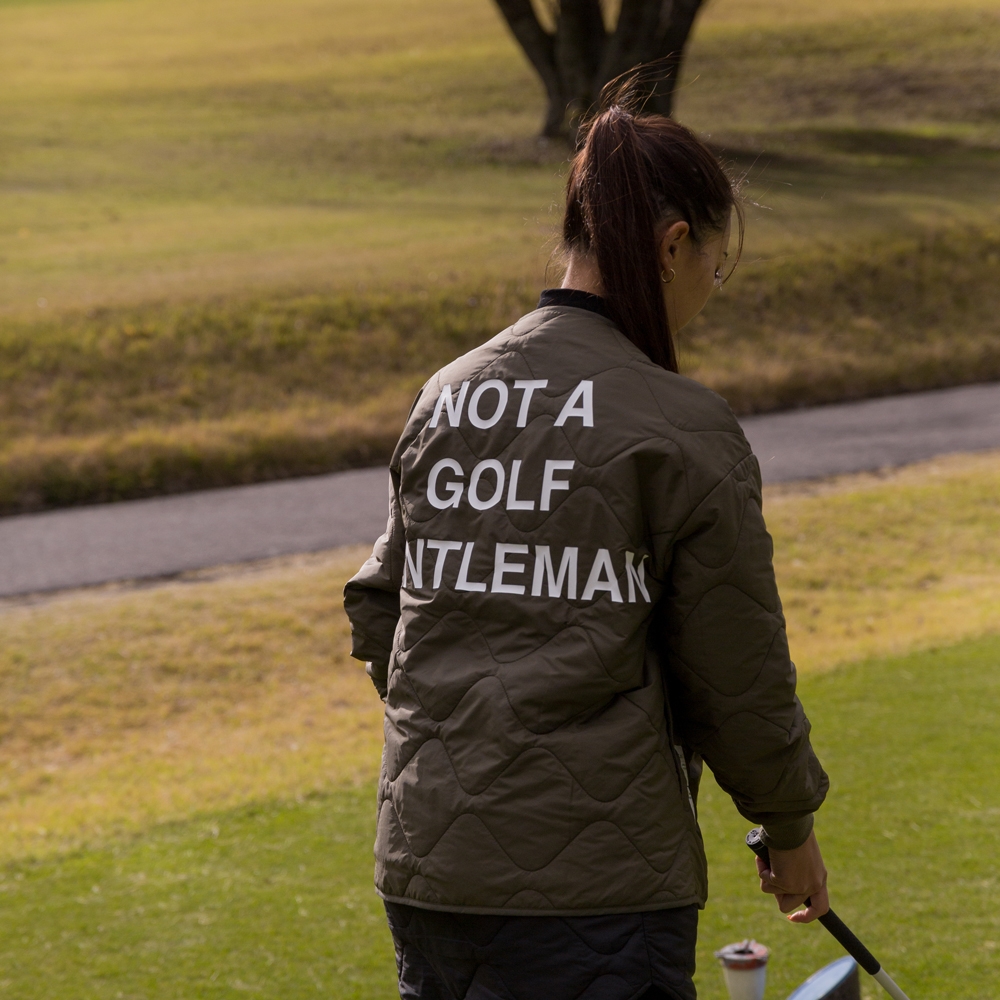 キャプテンズヘルム ゴルフ キルティング ノーカラー ジャケット