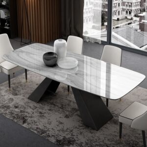 シンプルなデザイン モダンな大理石ダイニングテーブル - UmiFani