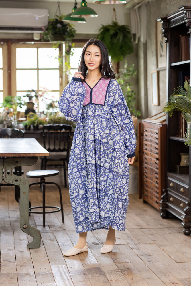 インド綿ブロックプリントワンピース（柄/色）｜春夏 レディース｜UNIQKY