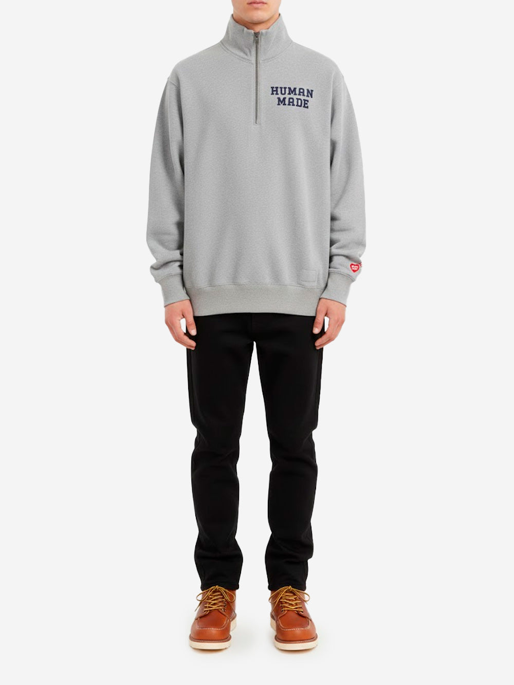 HUMAN MADE Half-zip sweatshirt with graphics HM30CS010 | Urbanstaroma