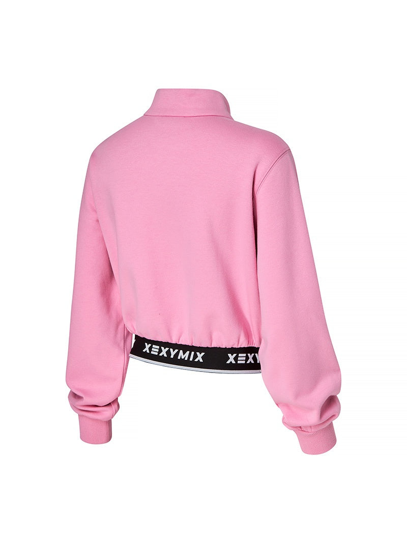 XTFHZ02J3 裏起毛 ロゴバンド ハイネック トレーナー