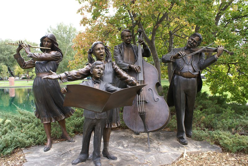 Bronze Sculpture】音楽奏者 カルテット 四重奏 4体セット Bronze