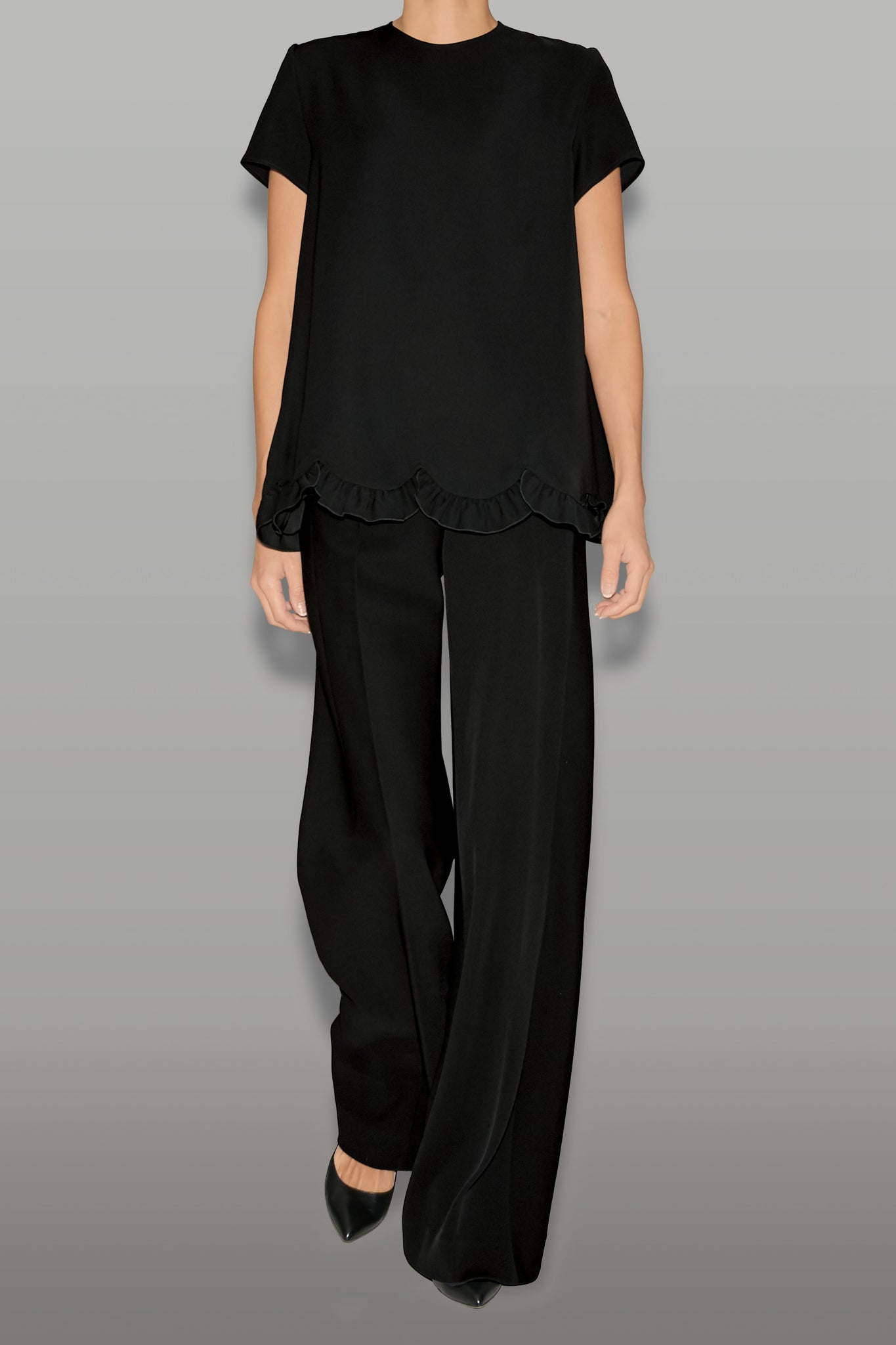 ハーフスリーブヘムペタルブラウス – YOKO CHAN