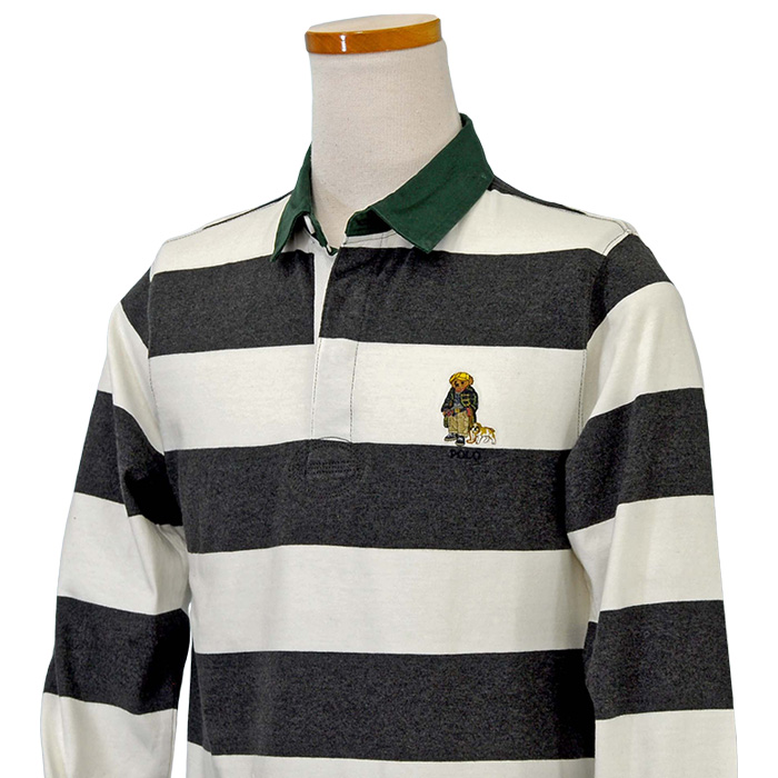 ポロ ラルフローレン ボーイズポロベアボーダーラガーシャツ 長袖 ポロ