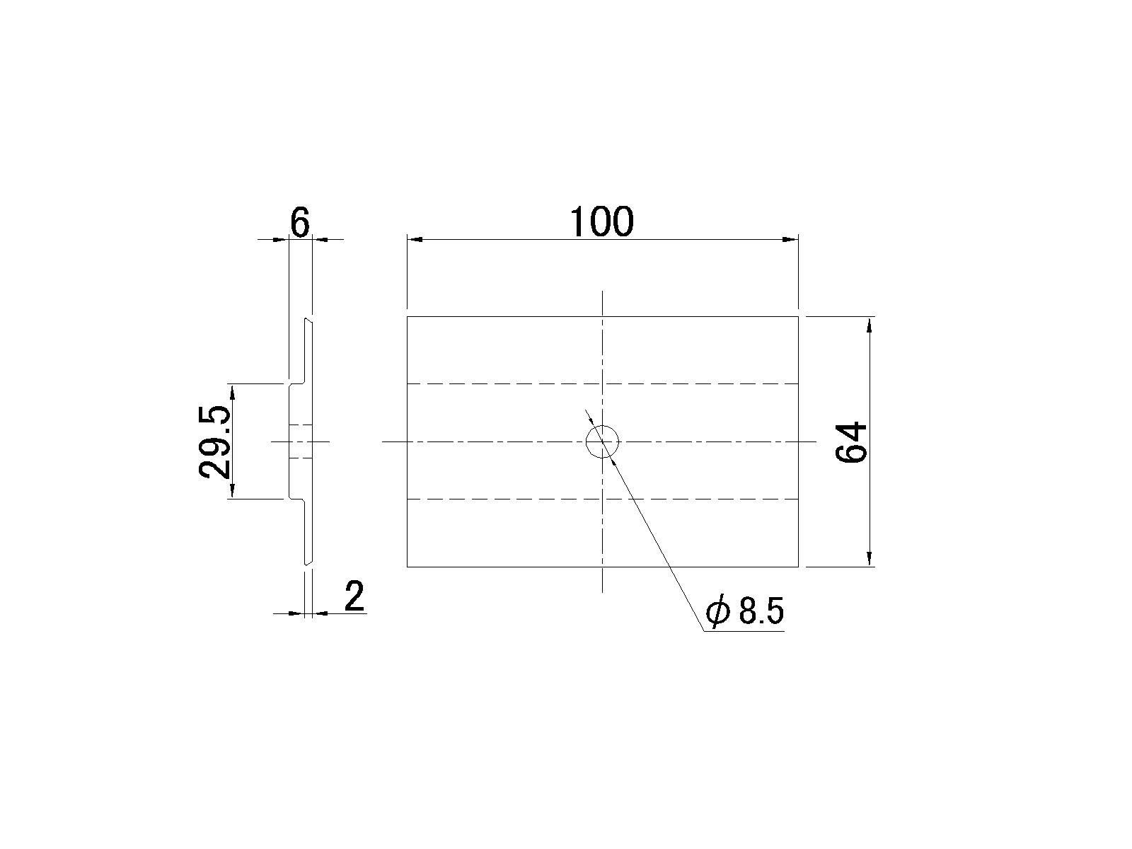 JB アルミサイドバンパー コーナー裏板 (アルミ押出し品用) - トラック