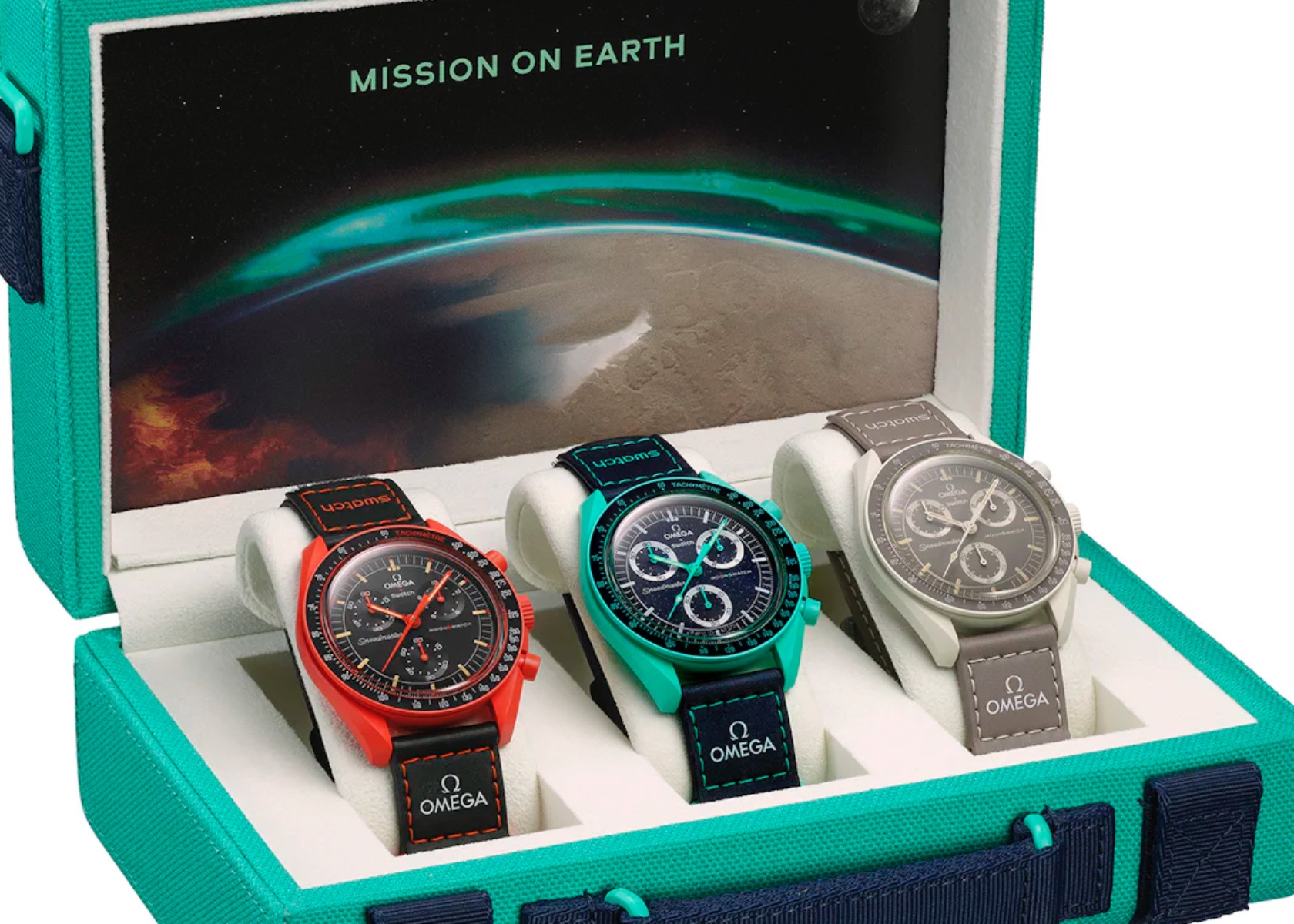 New Earth-Inspired Omega Swatch MoonSwatch: Lava, Polar Lights