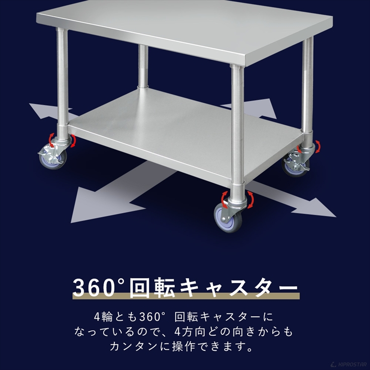 ステンレス コンロ台 業務用 調理台 1500×600×650 板厚1.2mmモデル