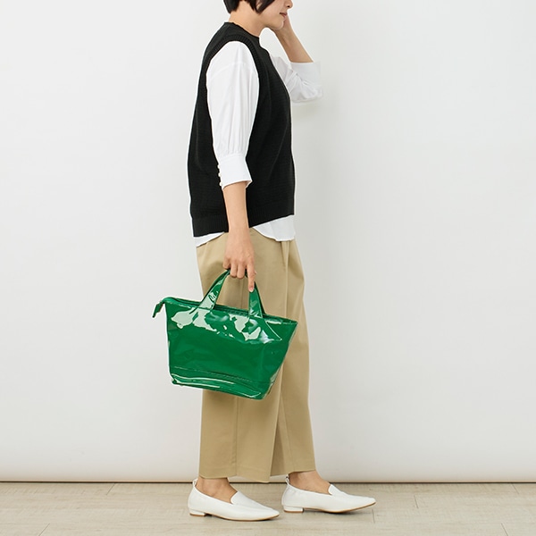 エナメルコーティングバッグ(グリーン)｜SALE（ファッション）｜料理家