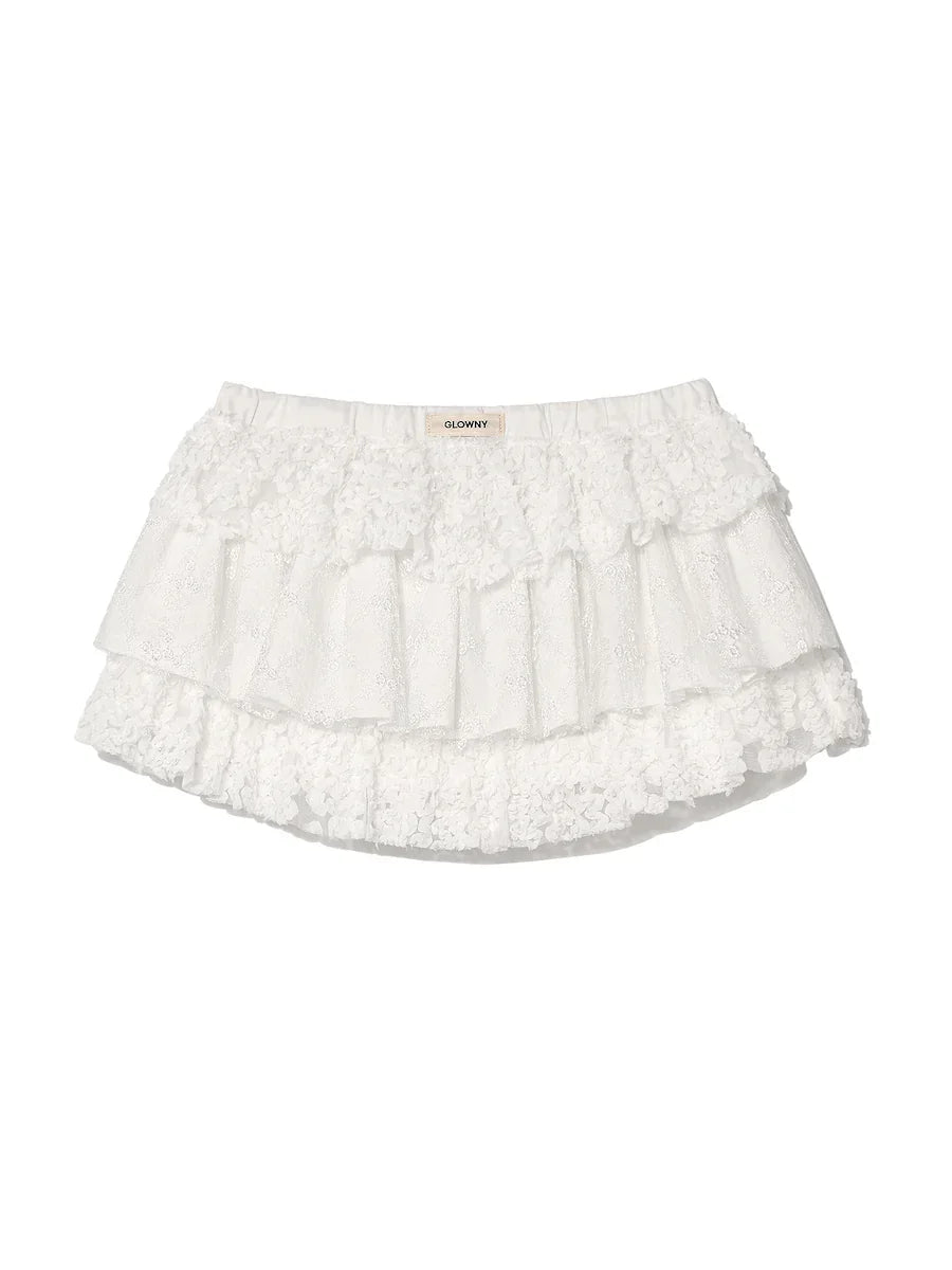 Girlfriend Lace Ruffle Mini Skirt