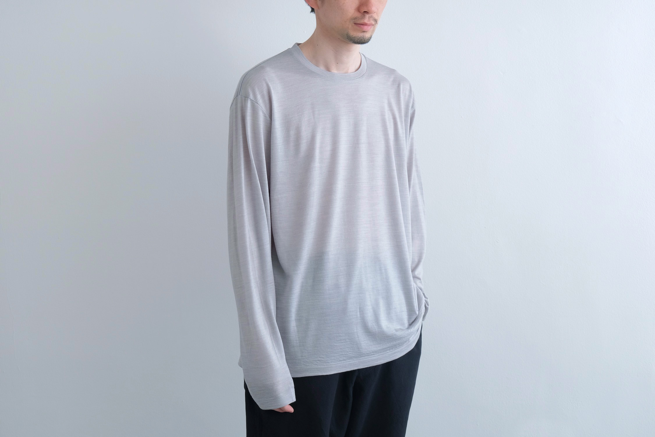 WASHABLE WOOL LONG SLEEVE T-SHIRT - WUNDER