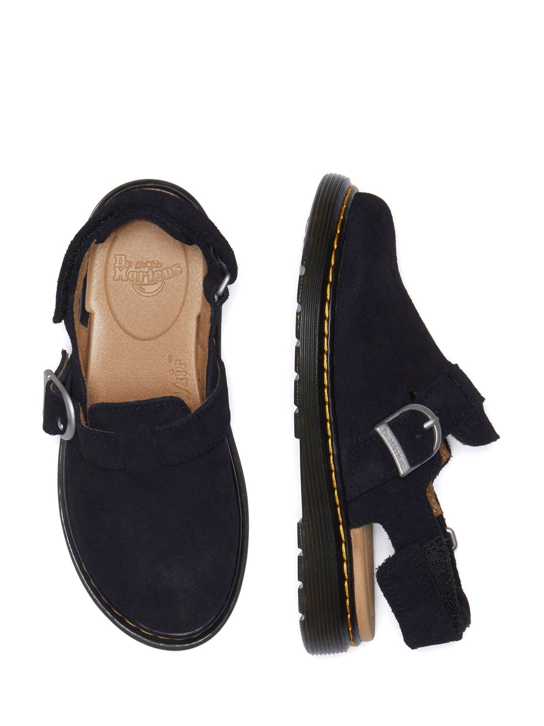 Buy Dr. Martens Black Junior Jorgie Bronx Suede Leather Clogs from