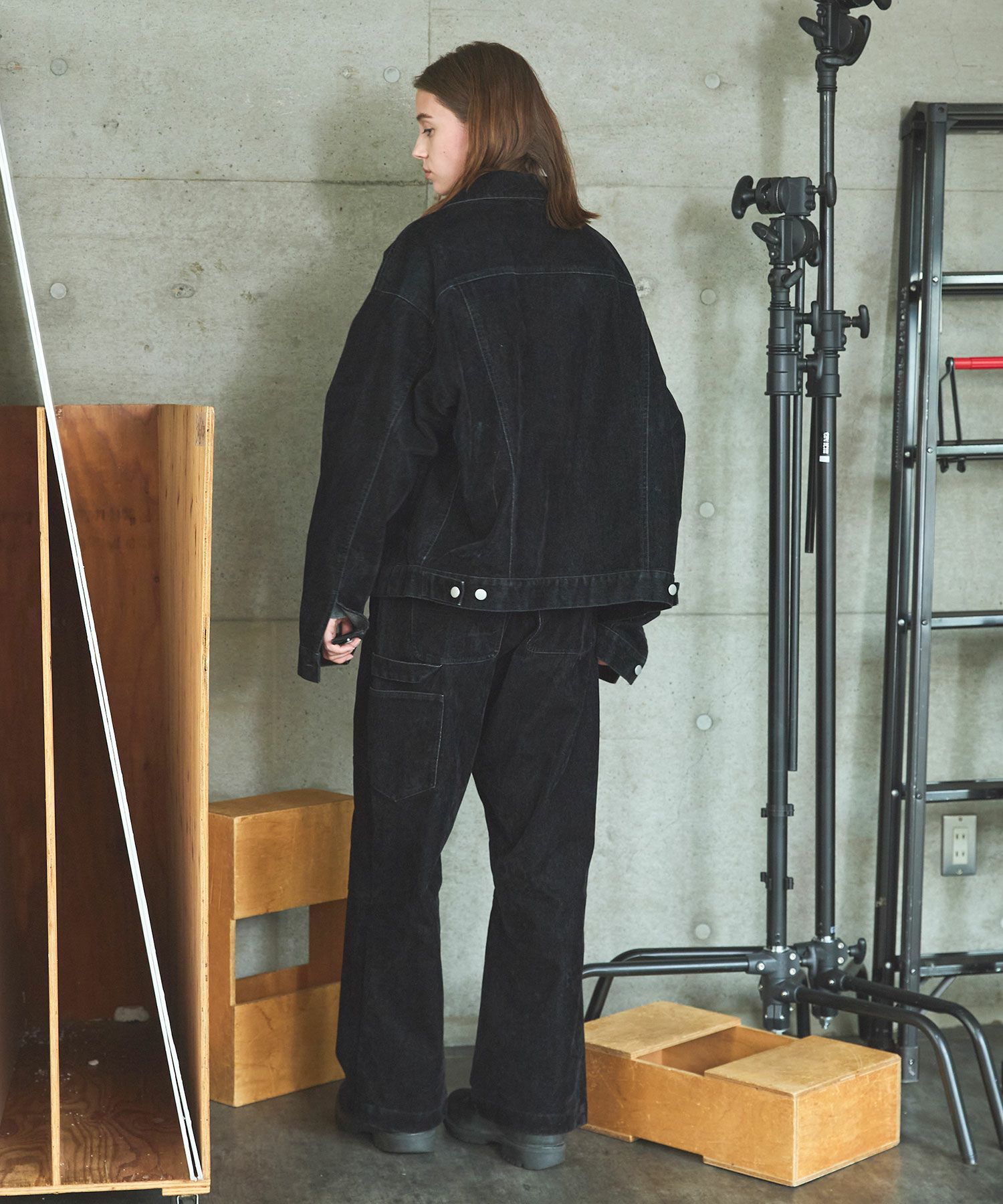 OPENING ACT] ベロアデニムファイヤーマンジャケット | OPENING ACT