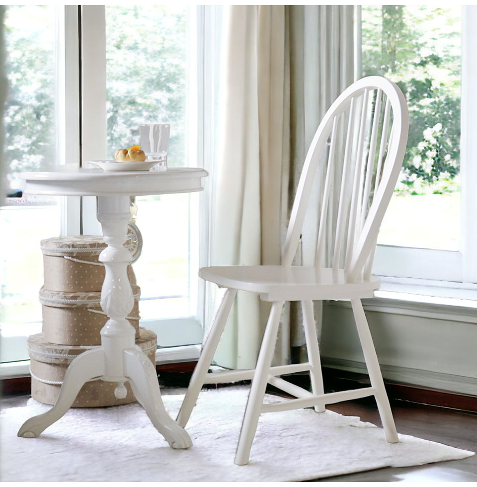 ダイニングチェア ウィンザーチェア ホワイト ココリボン｜おしゃれ