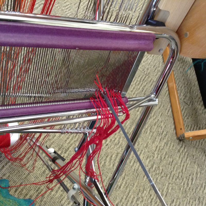 手織機SAORI Piccolo 40で整経する方法, 虹色のさをり織り, Warping a