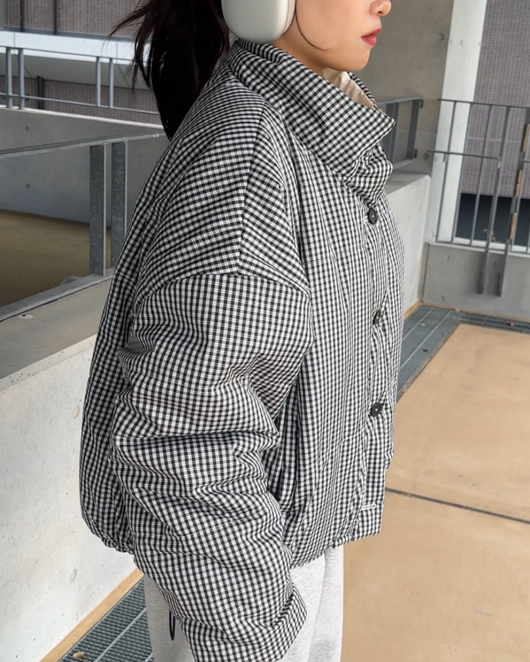 オリジナル 即納】ギンガムチェックリバーシブルジャケット AY6000