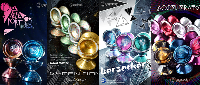 C3ヨーヨーデザイン「フローレス」「テレポート（新色