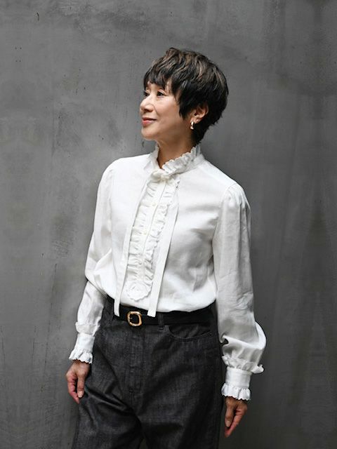 リネンスカラップ刺繍ブラウス | yunahica