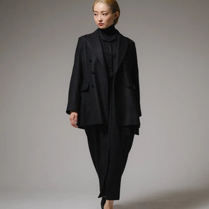 レディース テーラードジャケット 6つボタン ダブルブレスト