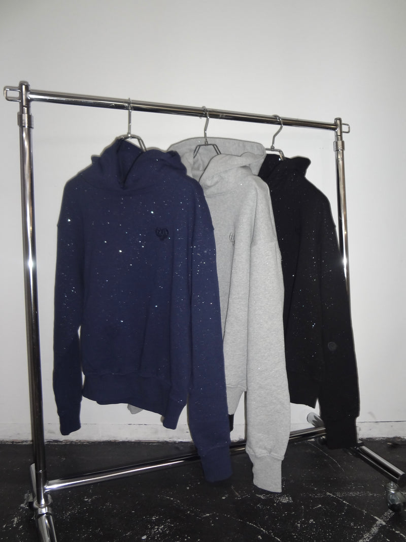 glitter logo hoodie – YZ