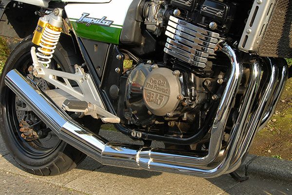 GSX400インパルス80φ極太マフラーバズー管 | 旧車バイクカスタムパーツ