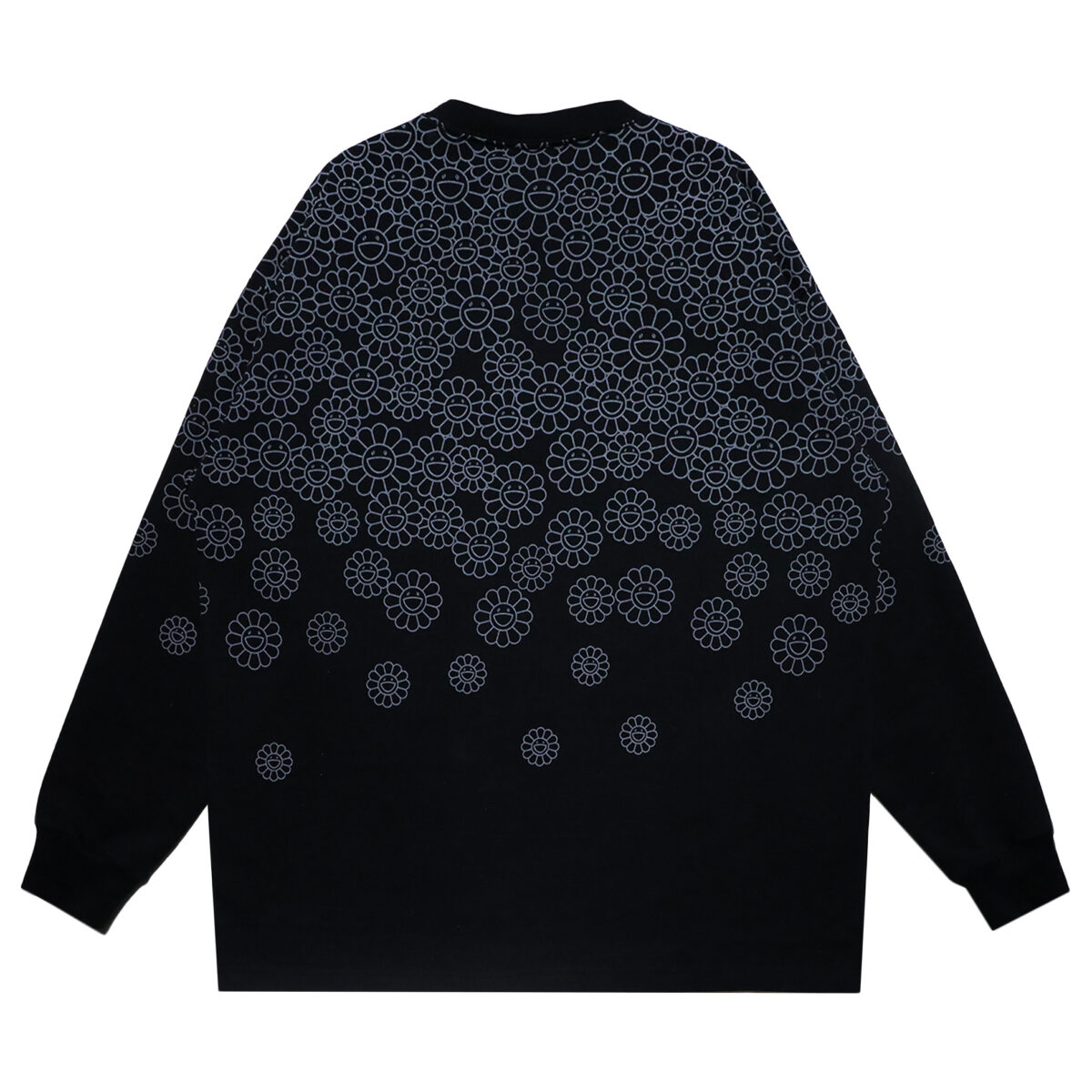 TM Flowers on Body L/S T-shirts Black×Gray（12月下旬頃より順次発送
