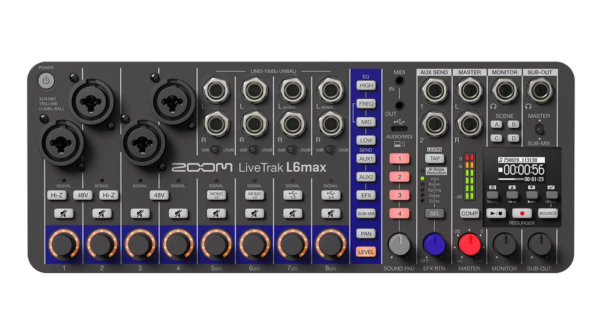 L6max Digital Mixer/Recorder | Buy Now | ZOOM