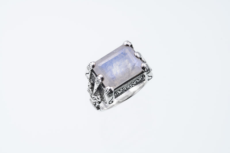Islamic Ring : L (Rainbow Moonstone)｜イスラミック・リング : L