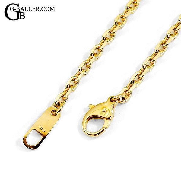k18 アンクレット メンズ 2連 ゴールド チェーン G-BALLER ブランド