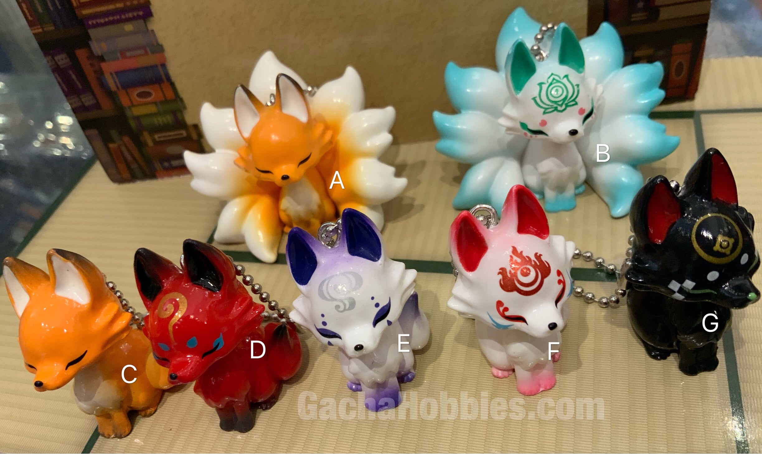 Yokai Kitsune Fox Mini Figure Vol.2 7 Pieces Set (In-stock