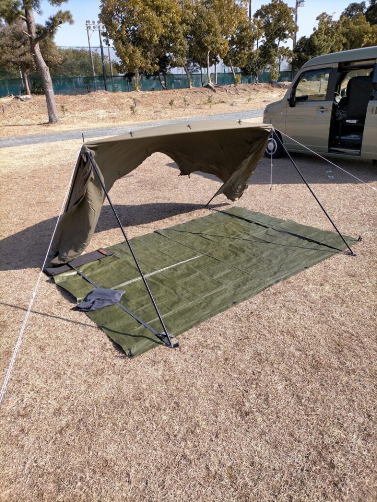 BUNDOK ソロベースex 二股ポール、グラウンドシートセット バンドック