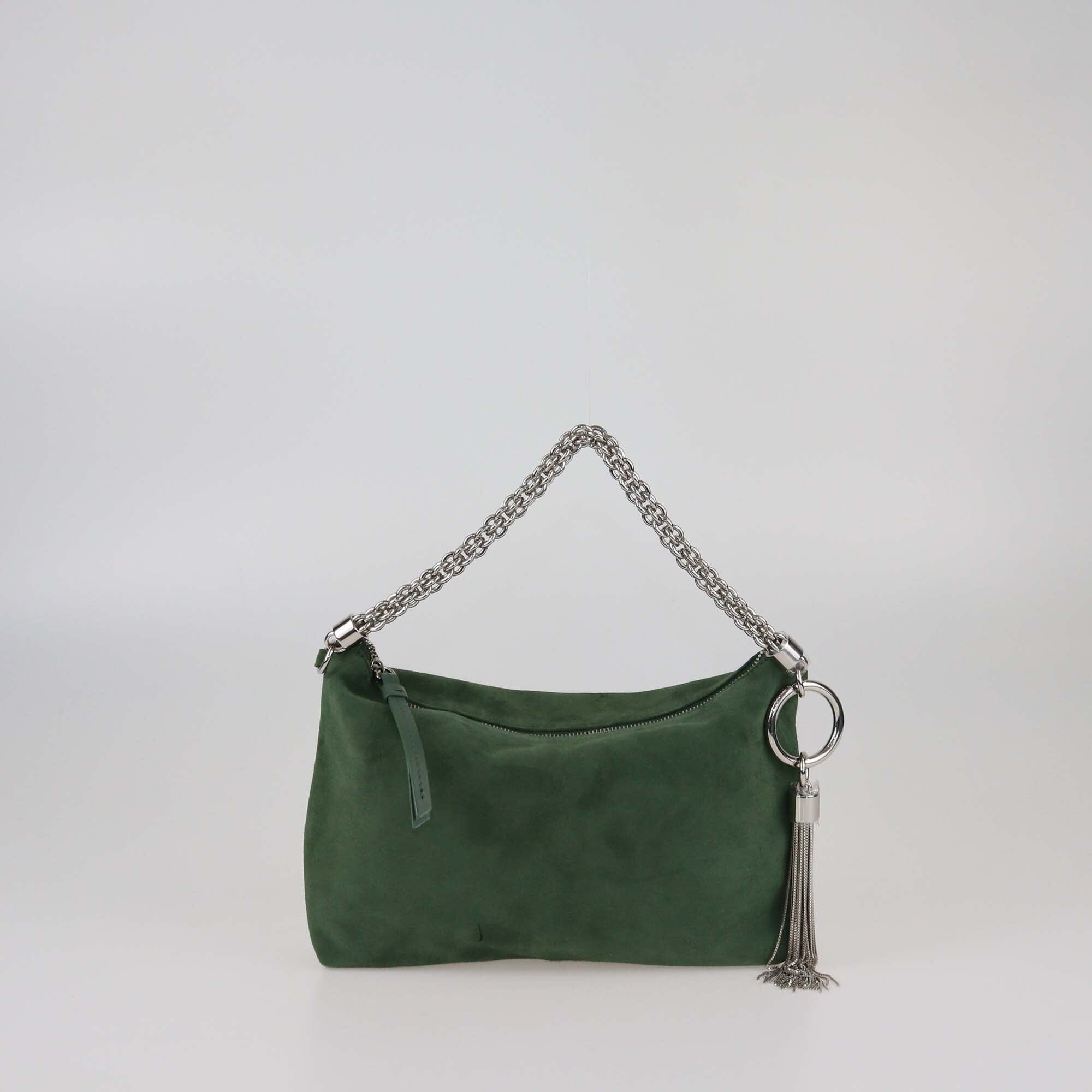 Jimmy Choo Green Callie Clutch Bag