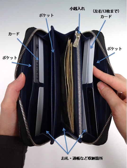 ラウンドファスナーウォレット[M0803] クロコダイルレザーショップ