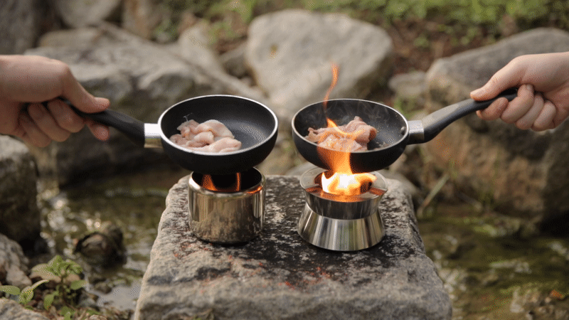 美しい炎の渦が続くポケットストーブ：Ember Stove | CAMPLOG GEAR