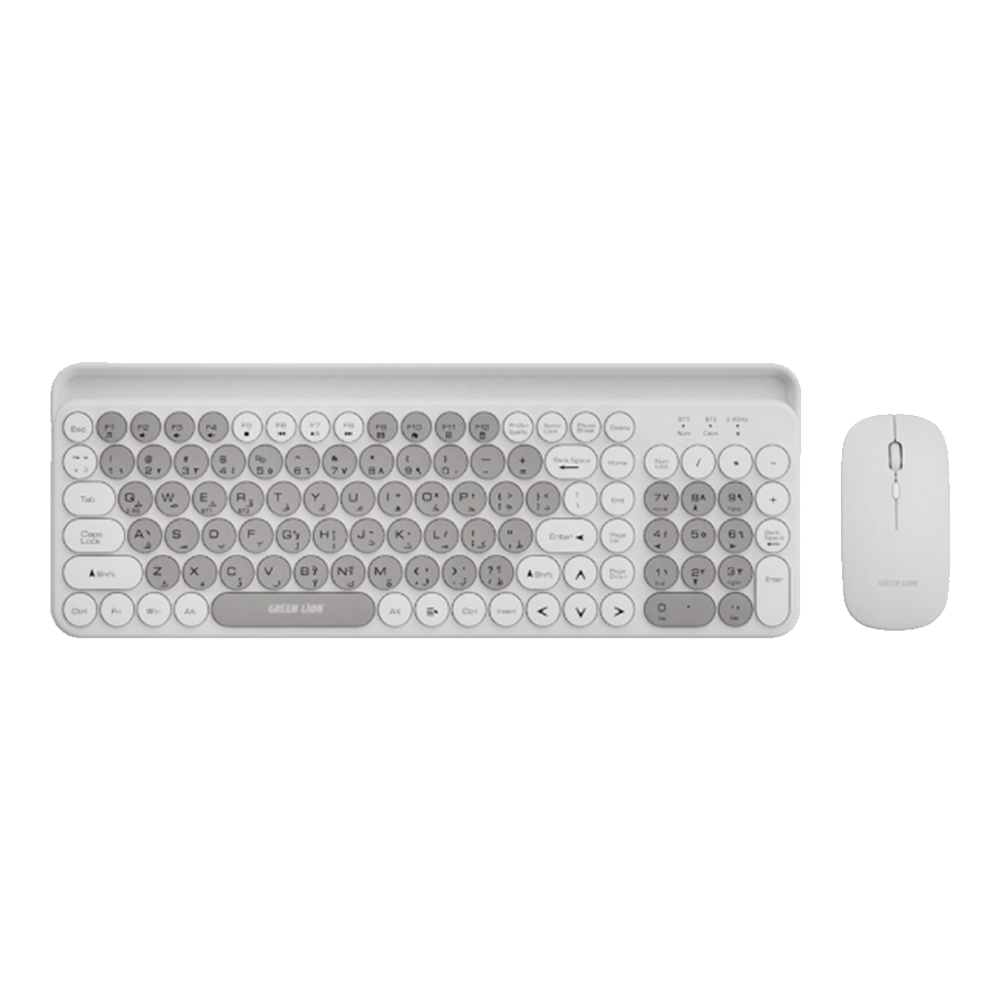 Green Lion Wireless Duo Wireless Mouse + Keyboard – Grey
