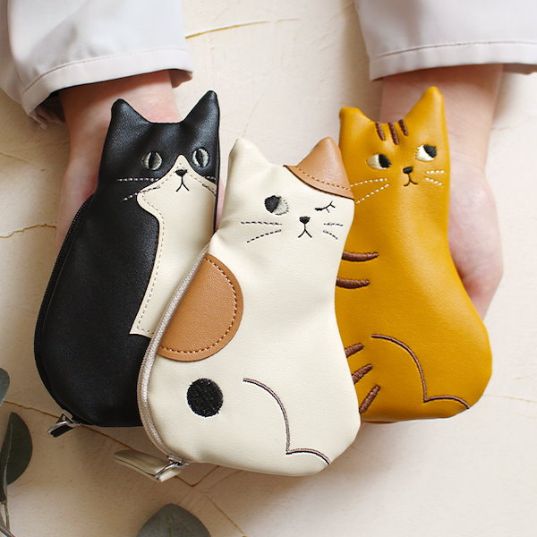 ひめページ1】ミニミニポーチ☆黒猫、ハチワレ猫 ひめページ1