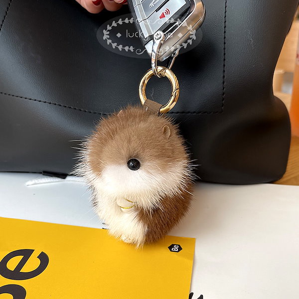 Qoo10] 秋 冬 ミハムスター ミンクファー バッ