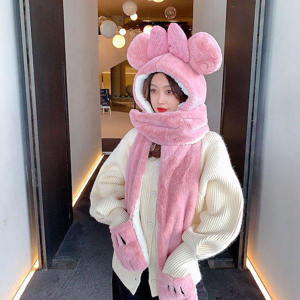Qoo10] マフラー 人気 かわいいミッキーの帽子ス