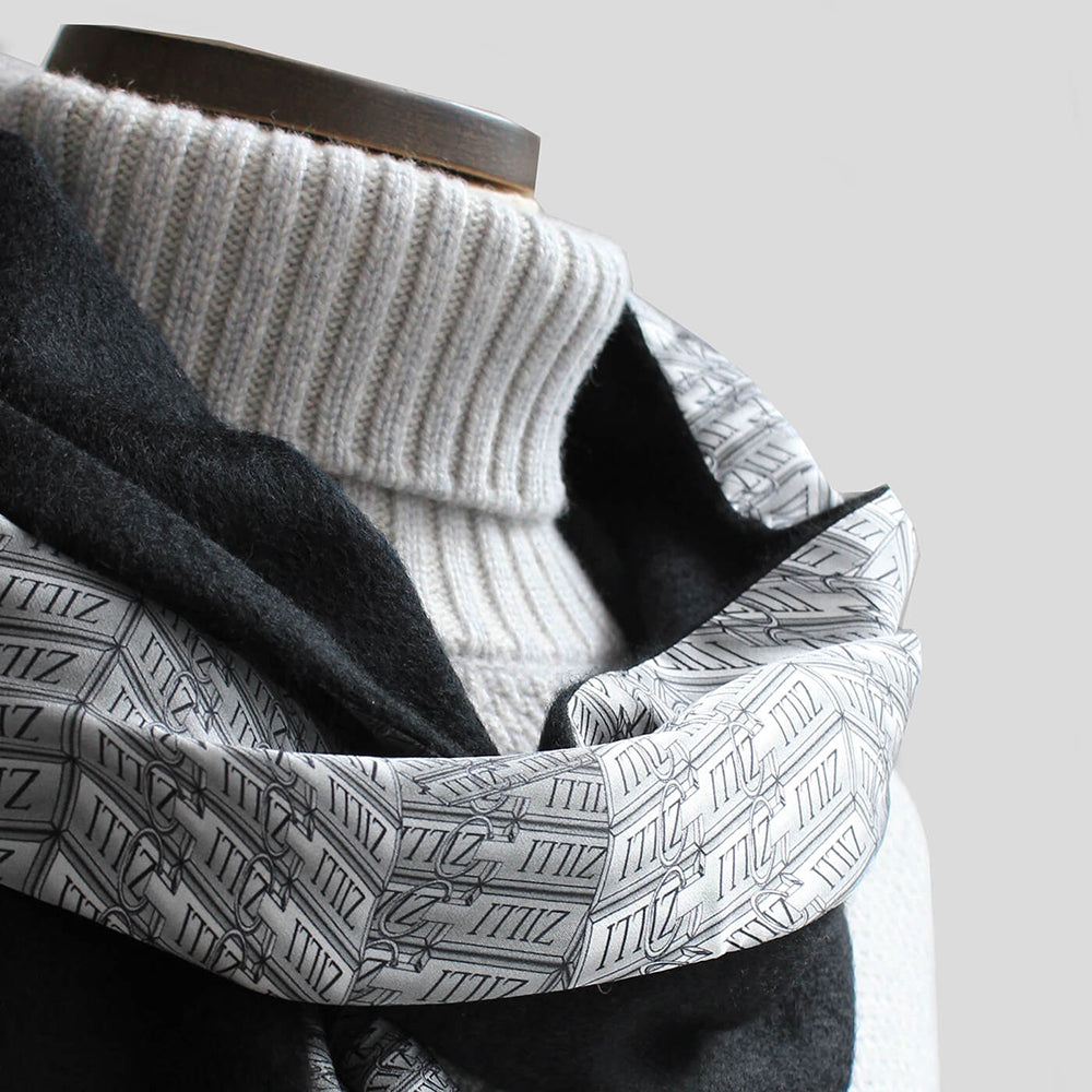 ZILLI／ジリー】 リバーシブルマフラー ストール カシミヤ シルク