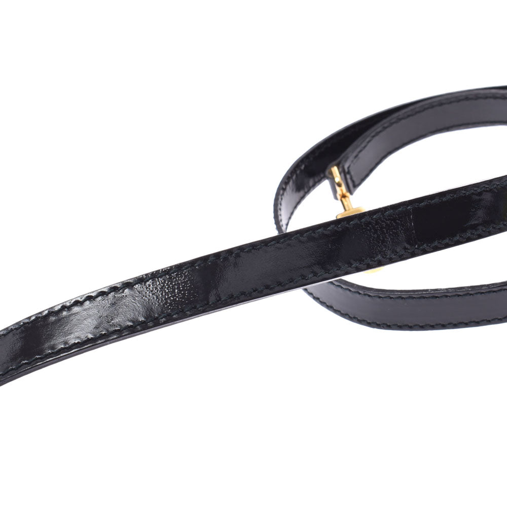 フェラガモガンチーニ 2WAYバッグ 黒 ゴールド金具 レディース