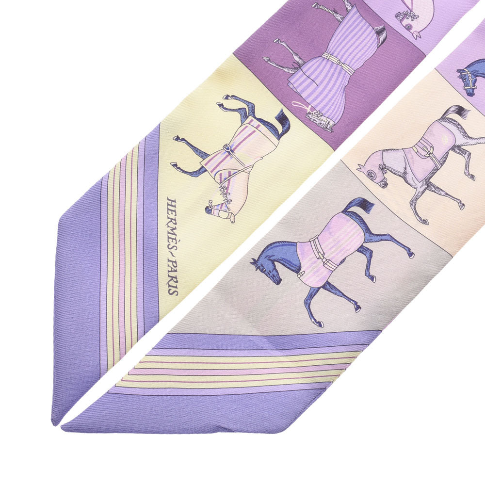 エルメスツイリー 新・馬着ガヴロッシュ 紫 レディース シルク