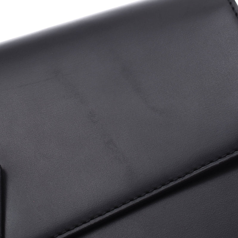 カルティエセカンドバッグ 黒 シルバー金具 メンズ カーフ クラッチ