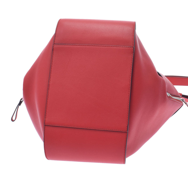 ロエベハンモック スモール 赤 レディース カーフ 2WAYバッグ LOEWE