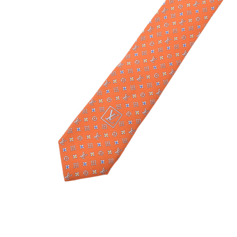 ルイヴィトンモノグラム ネクタイ オレンジ メンズ ネクタイ M73497